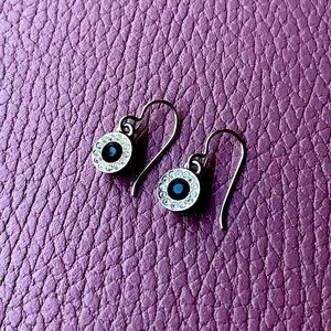 Handmade Silver Plated Enamel and CZ Dangles